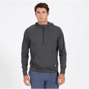 Vuori Ponto Performance Half Zip Hoodie - Charcoal - Size L